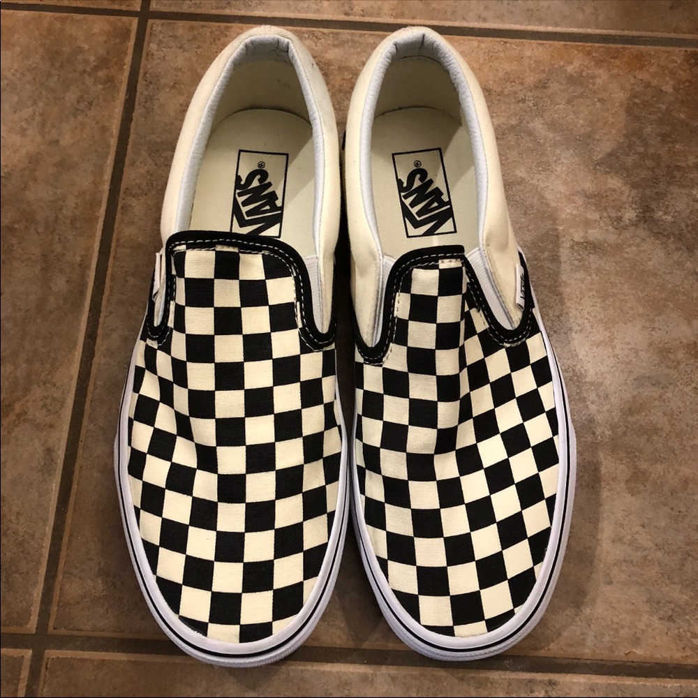 Vans Classic Slip On Checkered Sneakers Size 9.5 - Picture 1 of 4